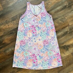 ~*~ NWOT Little Sleepies Women’s Sleeveless Nightgown Doodle Blooms M ~*~